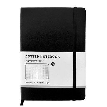 Блокнот в крапку A5 для Bullet Journal Чорний 160 сторінок 100 г/м&sup2;