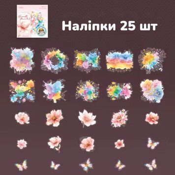 Набір стікерів Have a good day Рожеві квіти 25 шт