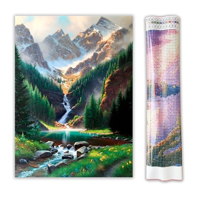 Набір для алмазної мозаїки з аксесуарами Гірський водоспад 24,5х34,5 см (ART-M-SP26)