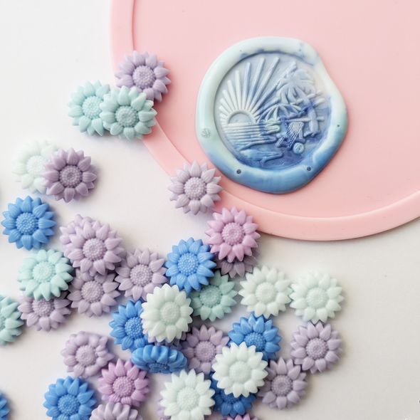 Сургуч Flowers Blue Sea 100 шт (WAX-100-52)
