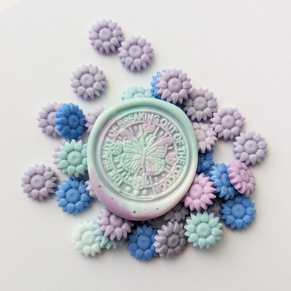 Сургуч Flowers Blue Sea 100 шт (WAX-100-52)