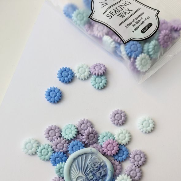 Сургуч Flowers Blue Sea 100 шт (WAX-100-52)