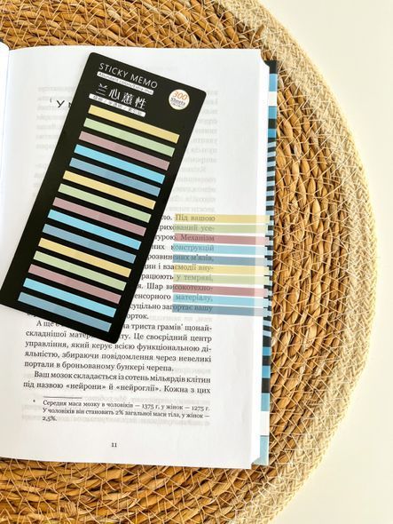 Стікери-закладки для нотаток Сонце за хмарами 5 кольорів 300 шт (MEMO-300-15-8)