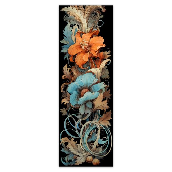 Двухсторонняя закладка LeoWhiteCat Цветы 5х15 см