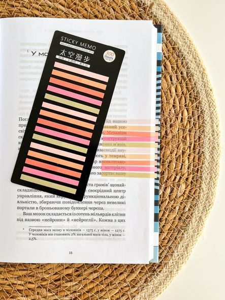 Набор стикеры-закладки для книг 10 шт 3000 стикеров (TWWT-N-04)
