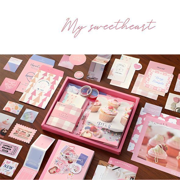 Набор материалов для скрапбукинга SIMNO My Sweet Heart 155 шт 18x23 см (XM2109LH-003AC)