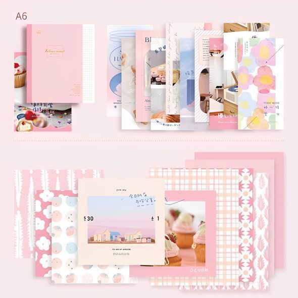 Набор материалов для скрапбукинга SIMNO My Sweet Heart 155 шт 18x23 см (XM2109LH-003AC)