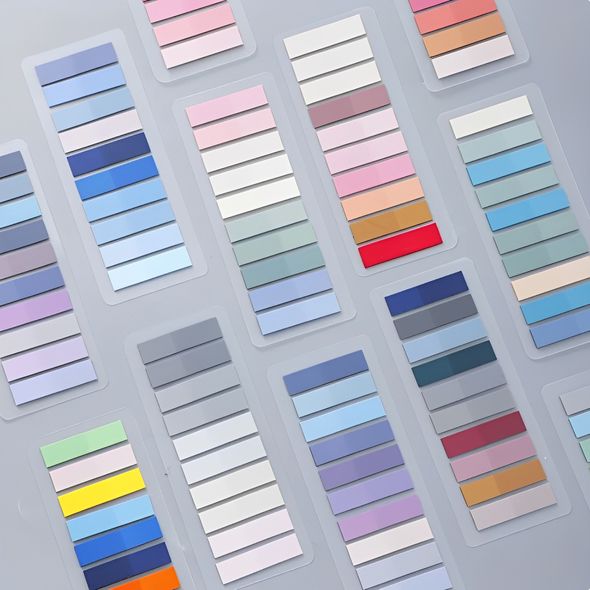 Стикеры-закладки для отметок 10 цветов Серые 200 шт (MR-001-GR)