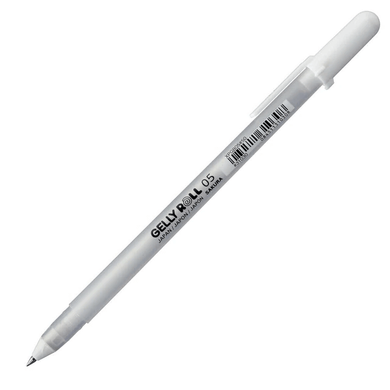 Белая ручка Sakura Gelly Roll 05 линия 0.3 мм (XPGB05#50)