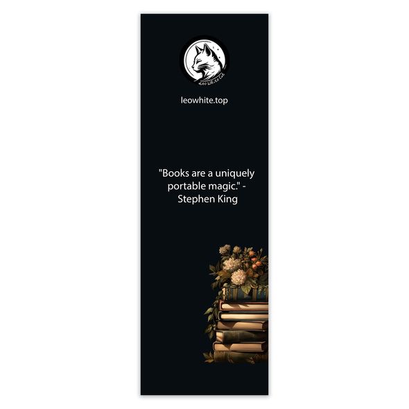 Двухсторонняя закладка LeoWhiteCat Книжная магия 5х15 см