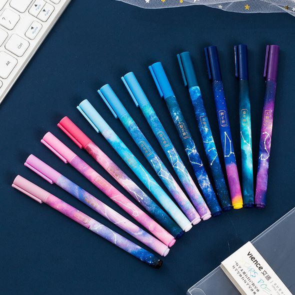 Гелевые ручки 0.5 мм Vience набор 12 штук Созвездия (GB21027)