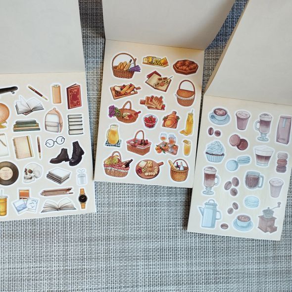 Стикербук MRIYTADIY №6 544 стікерів для Bullet Journal 10х15 см