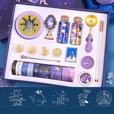 Набір для сургучної печатки Маленький принц 15 елементів Фіолетовий (6993124568058-1)