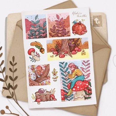 Сет стикеров Stickers Vanilka Autumn atmosphere №2 10х15 см