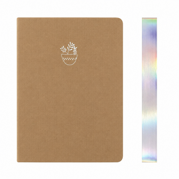 Планер у крапку A5 для Bullet Journal Гірчичний Сріблястий зріз 160 г/м&sup2;