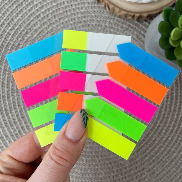 Стикеры-закладки для отметок 5 цветов 200 шт (MR-003-01)