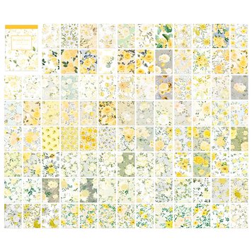 Набір скрап паперу у форматі блокнота Yellow 100 шт 14х10 см (MHD-SYFX005)