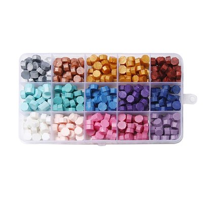 Набір сургуча в таблетках Ніжні кольори 15 кольорів 240 шт (WAX-186-1)