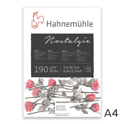 Sketch блокнот для малювання Hahnemuhle Nostalgie альбом А4 50 аркушів 190 г/м² (10628210)