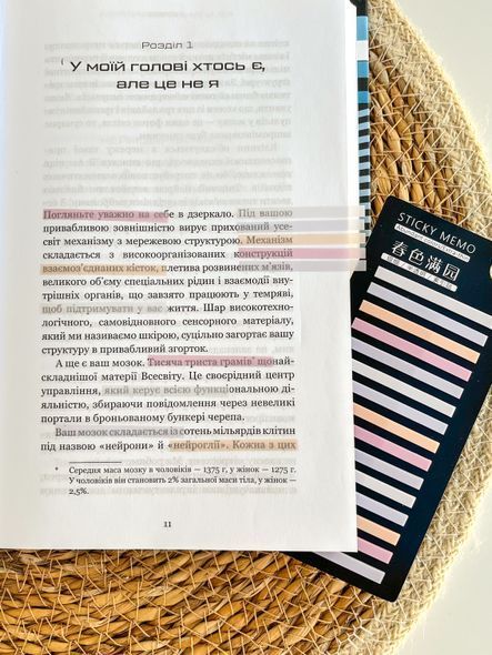 Стікери-закладки для нотаток Перлина 5 кольорів 300 шт (MEMO-300-15-2)