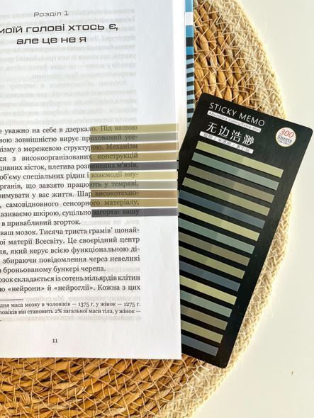 Стикеры-закладки для заметок Мокрая галька 5 цветов 300 шт (MEMO-300-15-12)