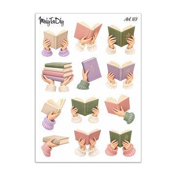 Сет наклейок MriyTaDiy Art 169 Книги 10х15 см