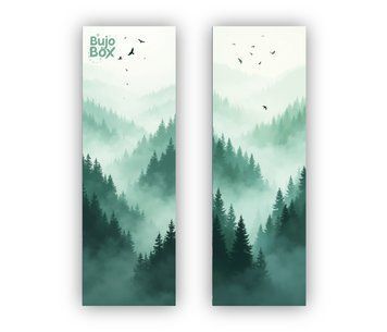 Двостороння закладка для книг BuJoBox Ліс у тумані 4,6&times;14,6 см