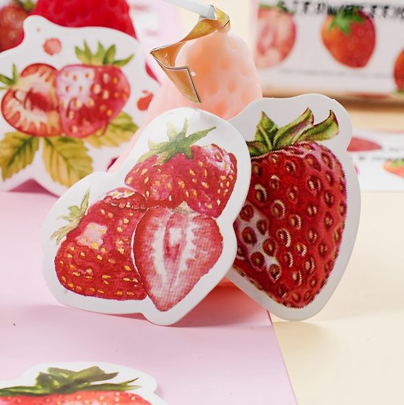 Набір стікерів картинок Etori Life Cute Strawberries 46 штук (EXE230209)