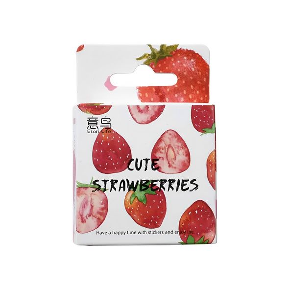 Набір стікерів картинок Etori Life Cute Strawberries 46 штук (EXE230209)