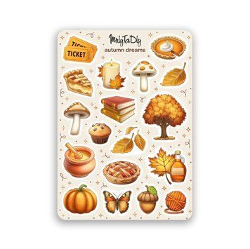 Сет наклеек MriyTaDiy Autumn Dreams 10х15 см