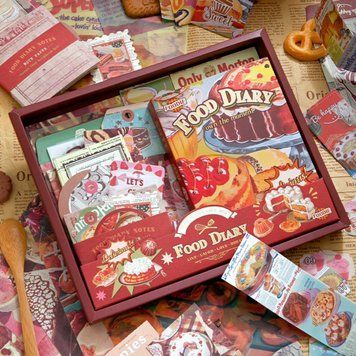 Набір матеріалів для скрапбукінгу SIMNO 155 шт Food 18x23 см