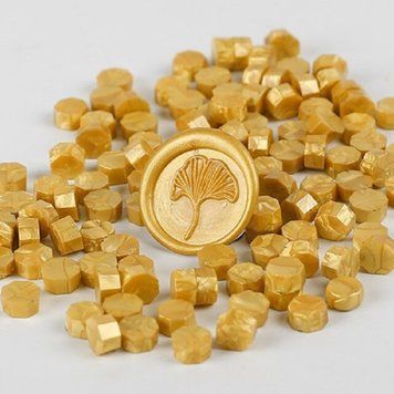 Сургуч в таблетках Жовтий металік 100 шт (WAX-100-15)