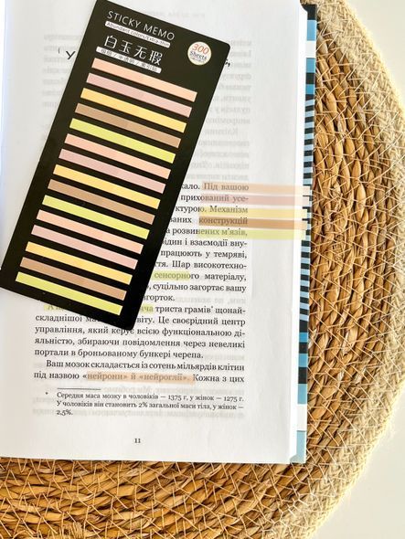 Стикеры-закладки для заметок Солнечная веранда 5 цветов 300 шт (MEMO-300-15-1)