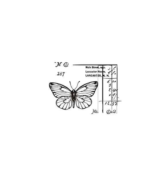Дерев'яний штамп Mo Card Метелик 1 шт 48х 66 х 24 мм (MMK9D295)