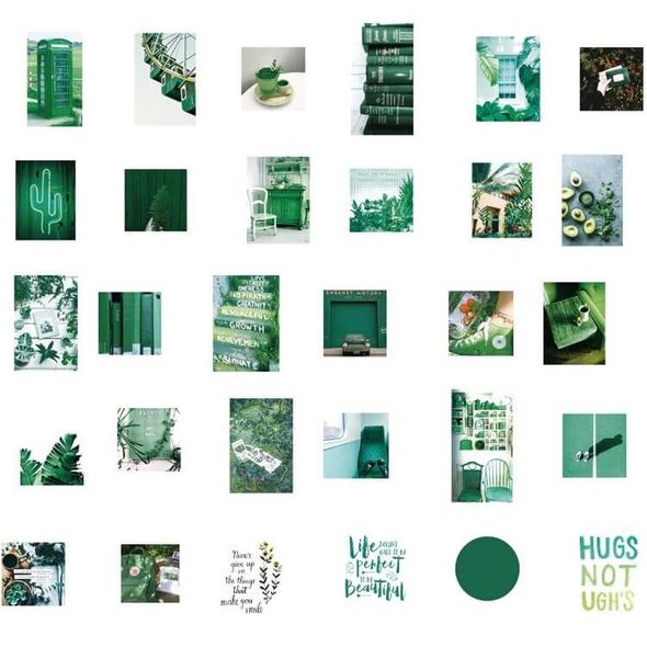 60 шт стікерів в форматі картинок YUXIAN 7*5 см Green (YXTZB162)