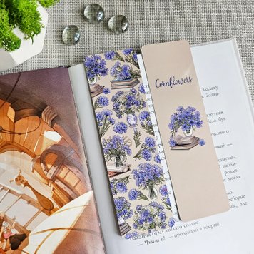 Двостороння закладка для книги MriyTaDiy 5х16 см Cornflowers