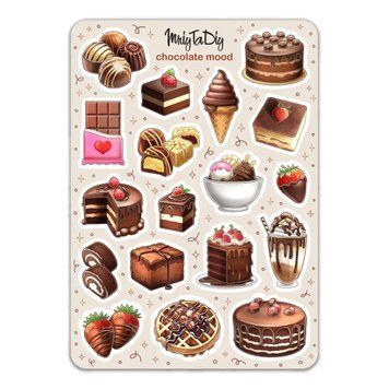 Сет наклейок MriyTaDiy Chocolate Mood 10х15 см