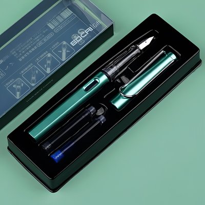 Перьевая ручка с сменными чернилами Зеленая (6951061507868-2)