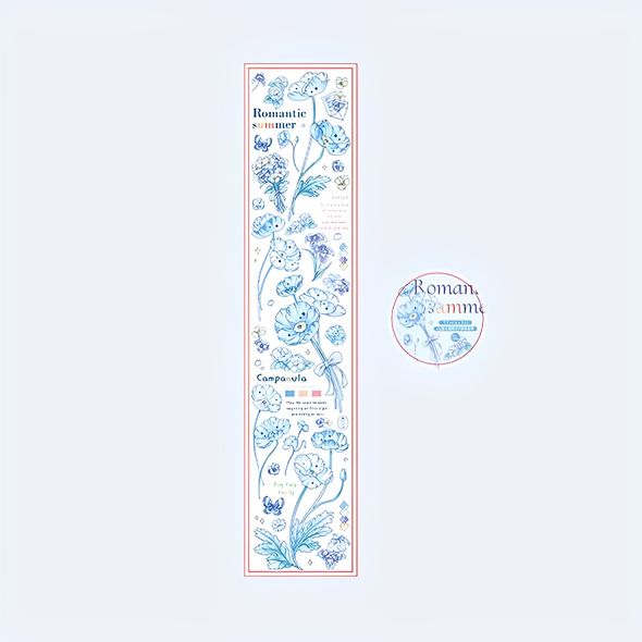 Декоративный скотч JIUMO Голубые цветы 3 м (MR-TJ020-02)
