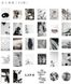 60 шт стікерів в форматі картинок YUXIAN 7*5 см Black (YXTZB164)