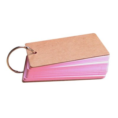 Флэш-карточки для обучения 50 страниц 8.8 Х 5.5 см Розовые