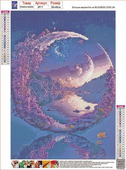 Набор для алмазной мозаики с аксессуарами Отражение 24,5х34,5 см (ART-M-SP17)