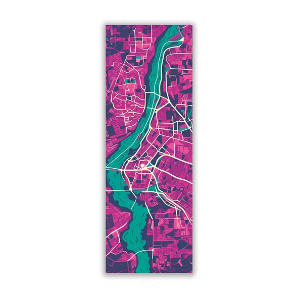 Двостороння закладка LeoWhiteCat Карта міста 5х15 см