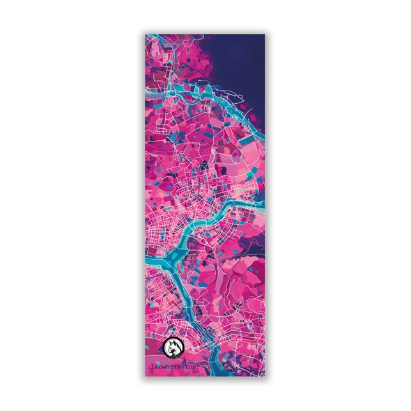 Двухсторонняя закладка LeoWhiteCat Карта города 5х15 см