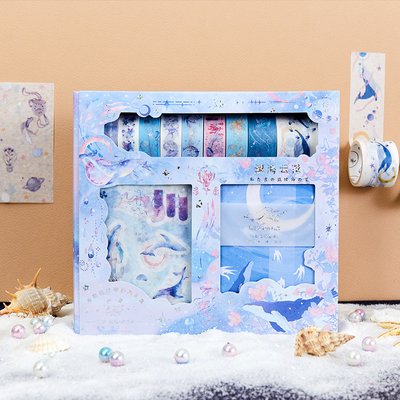 Подарунковий набір Miss Time для скрапбукінгу Море 10 декоративних скотчей, 10 стікерів і 30 картинок (JDLH-6301)