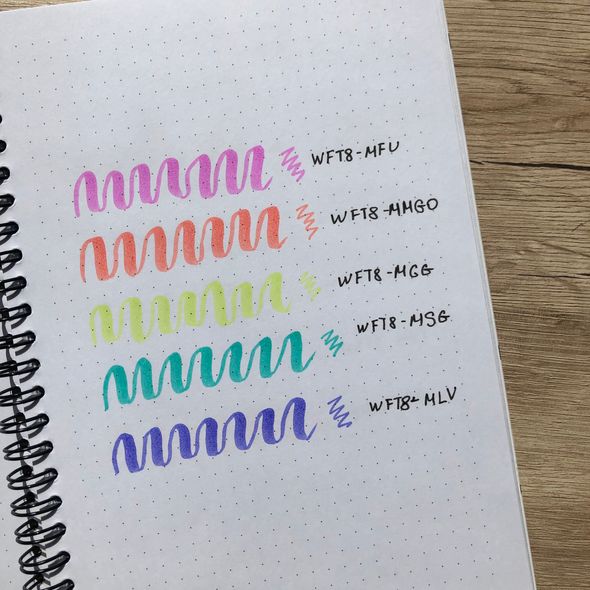 Zebra Mildliner Вrush Pens набір з 5 кольорів №5 WFT8-5C-HC