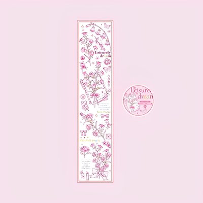 Декоративних скотч JIUMO 3 м Рожеві квіти (MR-TJ020-021)