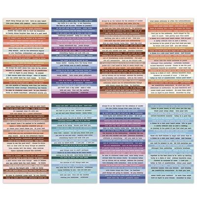 Сет стикеров фразы на английском Цветные 8 шт (TWST-008)