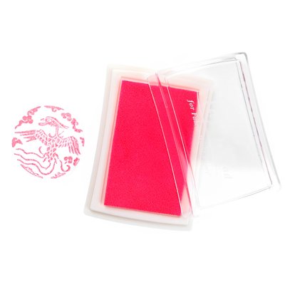 Штемпельная чернильная подушечка для штампов Ярко-розовый 7х5 см (TWGS-042-3)