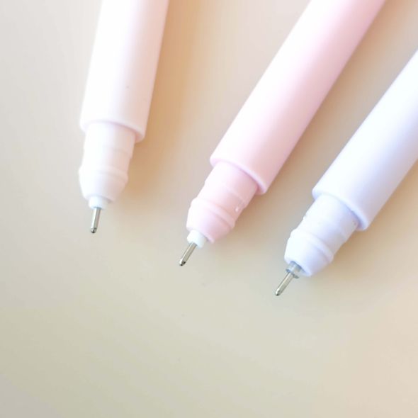 Матові гелеві ручки Jianwu набір 6 штук Ніжно-рожеві